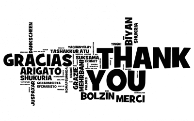 Thank you word cloud in different languages