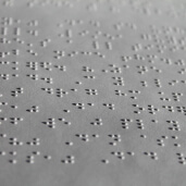 A page of braille