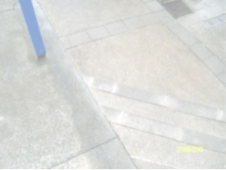 A blurred image of steps in a school playground
