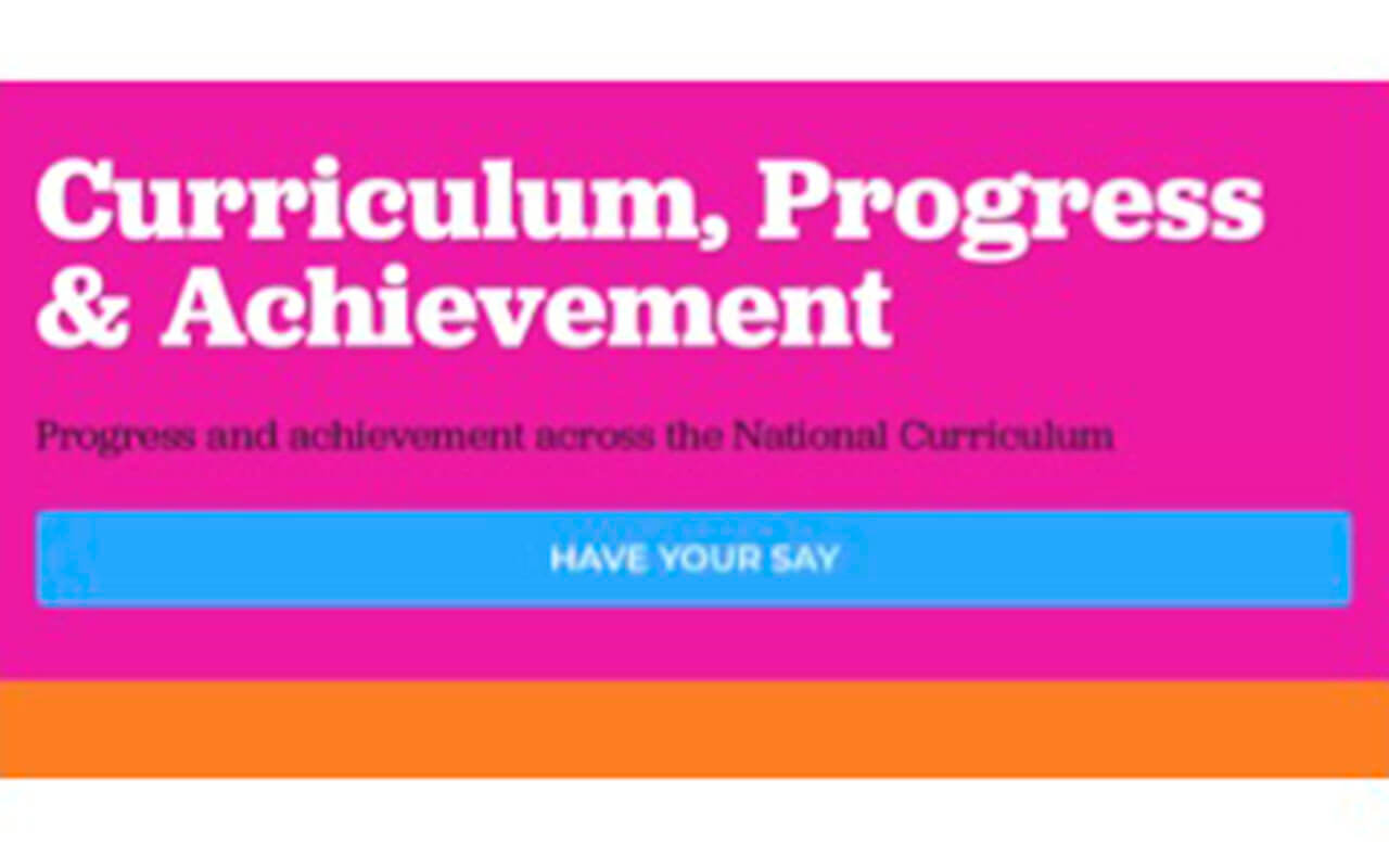 Speech bubble saying "Curriculum, Progress and Achievement Ministerial Advisory Group's emerging ideas"