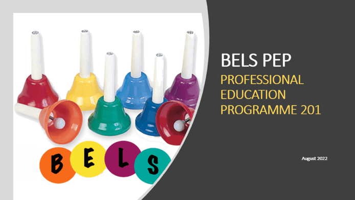 Figure 1 - A graphic of the BELS team logo on the PEP 201 programme