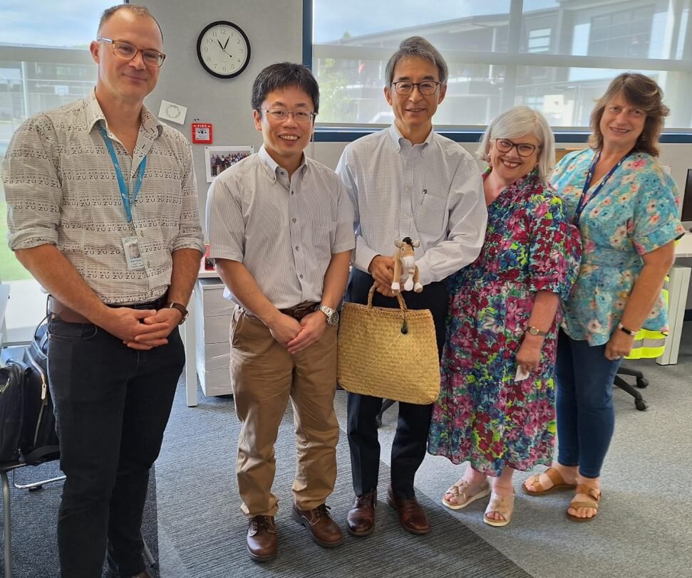 Figure 1 - A group of 5 people including two visiting professors from Japan